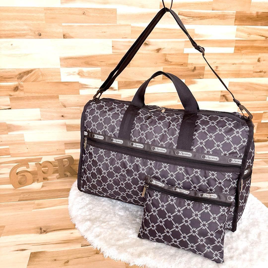 LESPORTSAC ボストンバック　アートフラワー　未使用　大容量　希少 LESPORTSAC ボストンバック アートフラワー 未使用 大容量 希少