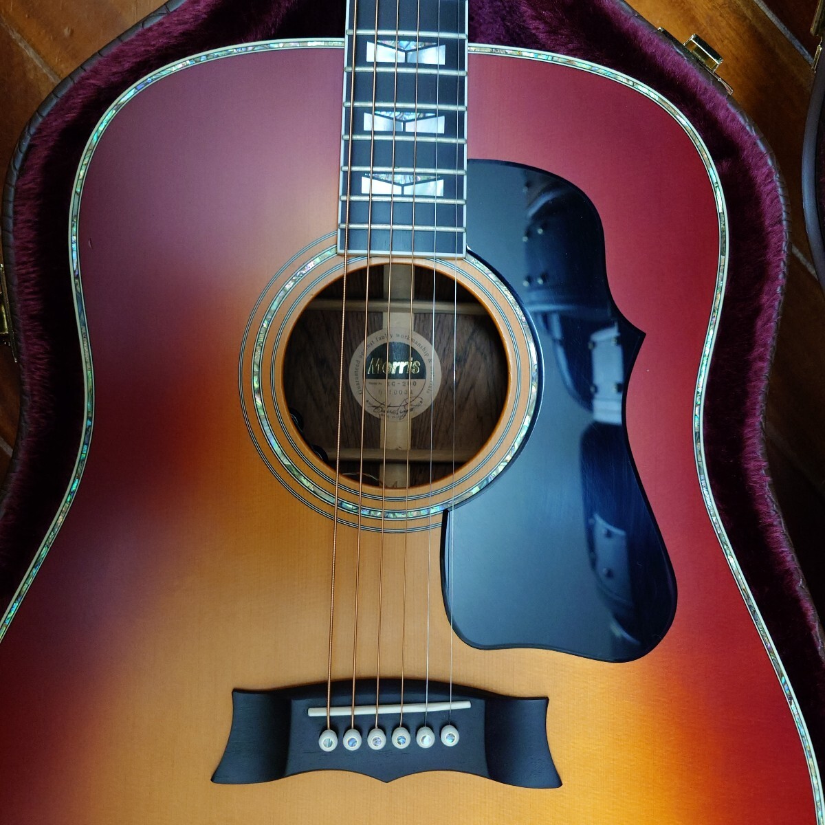 希少カラー パープルサンバースト モーリス MG-30 アコースティック ギター 希少カラー パープルサンバースト モーリス MG-30
