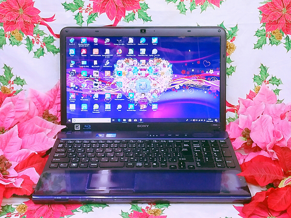 極上品2世代Core-i5/大人気SONY VAIO/ダークブルー色/ブルーレイ/ソフト多数/テレワーク/爆速SSD256/高速8GB/Win11/DVD焼き/オフィス