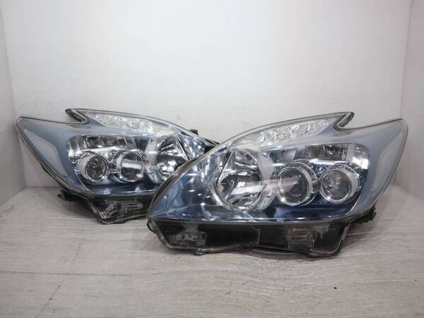 キレイ 破損なし 【コーティング済】 車検◯ LED KOITO 47-30 管理BR70-4 プリウス 30系 ZVW30 ヘッドライト 左右