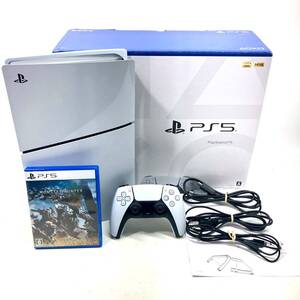 01w0519 ★1円~ SONY PlayStation5 PS5 本体 CFI-2000 1TB 通常版 + PS5ソフト モンスターハンターワイルズ 動作確認済み 中古品