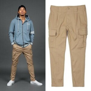 Sサイズ/ザダファーオブセントジョージ/The DUFFER of ST.GEORGE/ストレッチカーゴパンツ/ジョガーパンツ/ミリタリー/ベージュ/カーキ