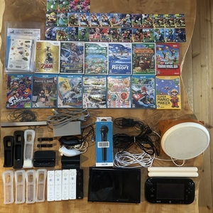 WiiU 32GB 本体+GamePad+リモコン5本 太鼓の達人 人気ソフト多数セット スプラトゥーン マリオカート 動作確認済