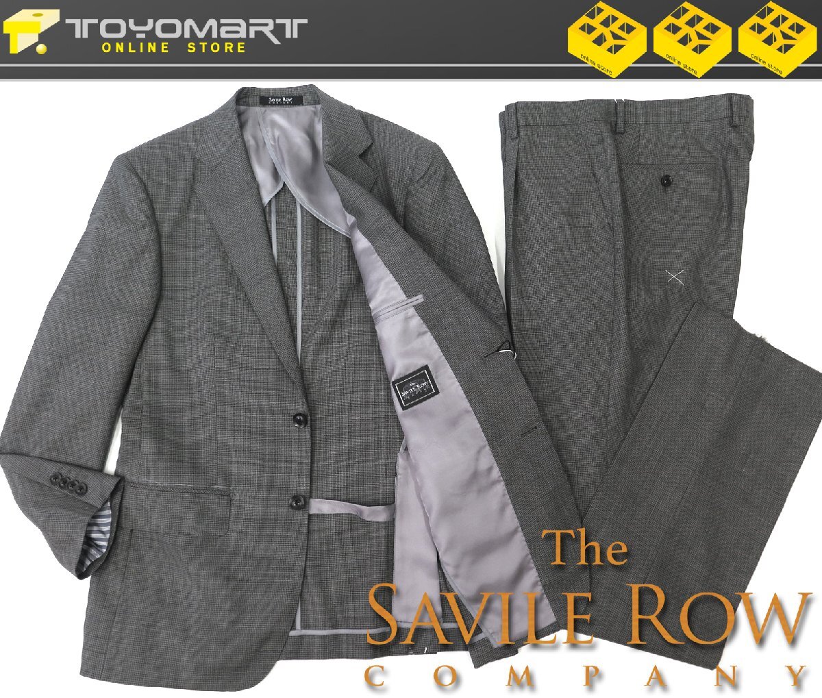 未使用品　英国製生地　SAVILE Row　BE5ビジネススーツ　セットアップ 2025年最新】Yahoo!オークション -savile row スーツの中古品