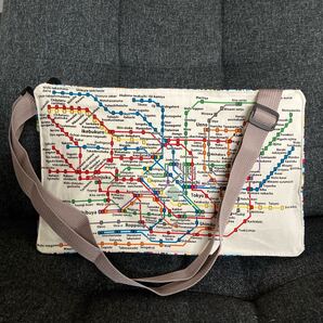 ハンドメイド☆ 路線図 ショルダーバッグ 地下鉄 電車 駅 東京 メトロ キッズ 子供