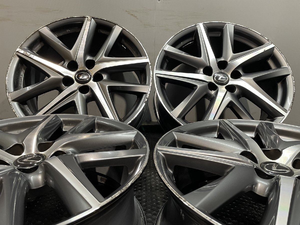 美品レクサスES純正19インチ.GS.ISにも可能８J、ET45空気圧センサー付 新車外し 美品】レクサス ES300h Fスポーツ 後期 純正 19in 8J +