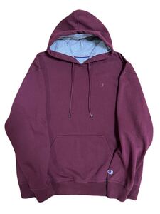 古着 Champion 胸刺繍ロゴ スウェット パーカー XL フーディー チャンピオン ヴィンテージ