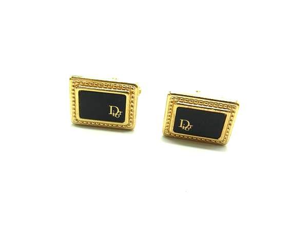 極美品 クリスチャンディオール グリーンカフリンクス・カフス