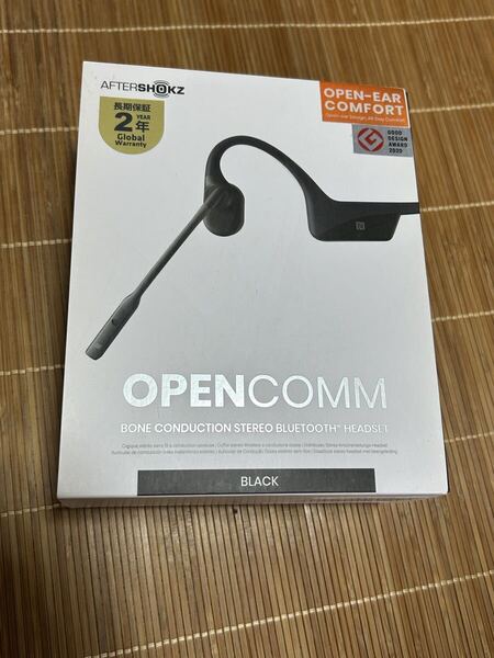 美品 AFTERSHOKZ アフターショックス SHOKZ OPENCOMM オープンコム 骨伝導イヤホン zoomなど ブラック ワイヤレス