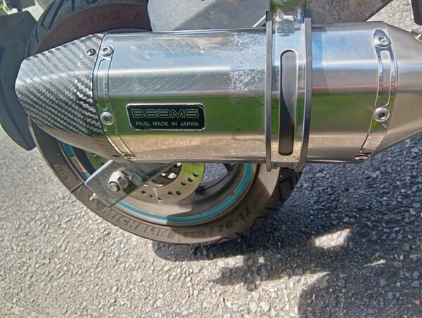 【ホンダ グロム JC61 JC75 社外マフラー サイレンサーはBEAMS パイプは新品試着のみブランド不明 キャタライザー付き】