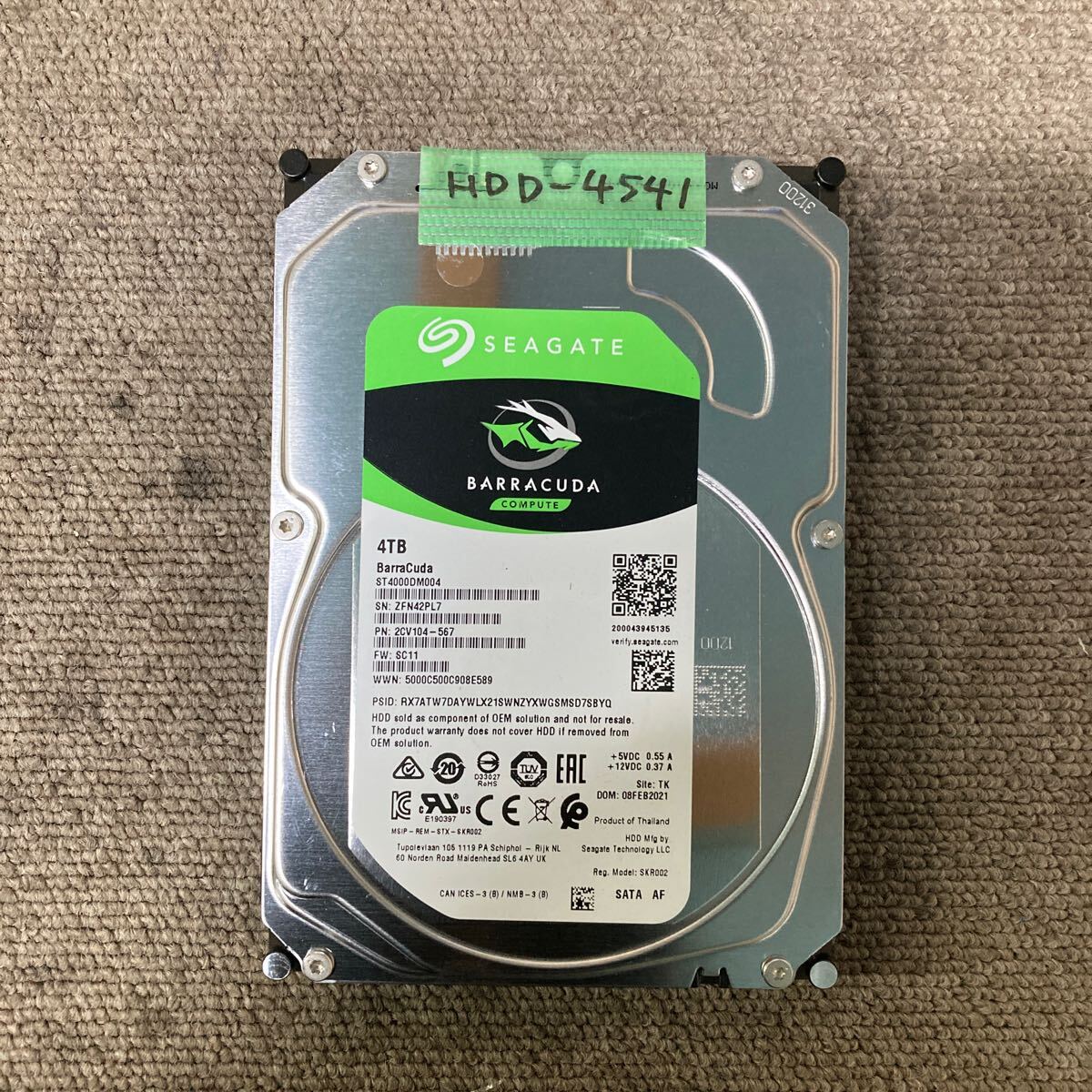 4TB HDD Seagate Barracuda ST4000DM004 中古 楽天市場】seagate barracuda 4tbの通販