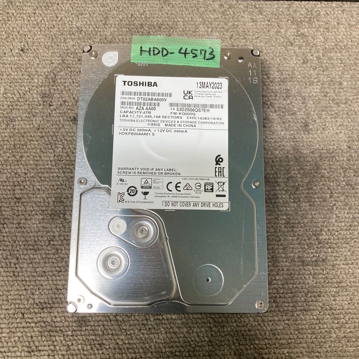 【中古品】3.5インチHDD　6TB 使用時間107時間 2025年最新】Yahoo!オークション -3.5インチ hdd 6tbの中古品