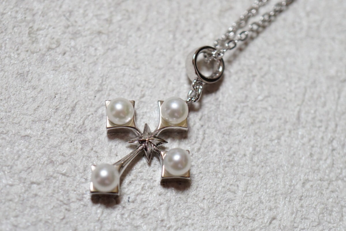 ミキモト カフス 銀製・本真珠【未使用】MIKIMOTO PF311-S Mikimoto 1940's Sterling 4 Tuxedo Pearl Studs Double-Sided