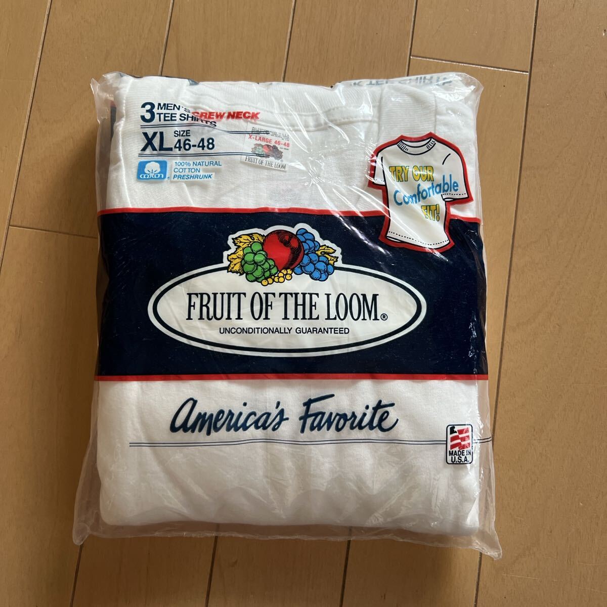 XLサイズ デッドストック 80's フルーツオブザルーム FRUIT OF THE LOOM 無地3P Tシャツ L ONEITA ANVIL HANES 3パック