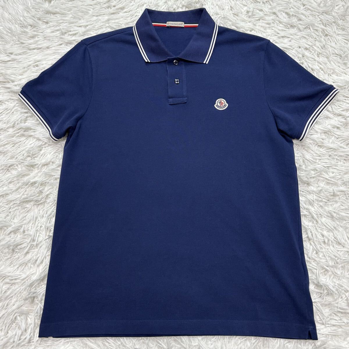 美品 MONCLER モンクレール 半袖ポロシャツ ネイビー Mサイズ 2025年最新】Yahoo!オークション -モンクレール moncler
