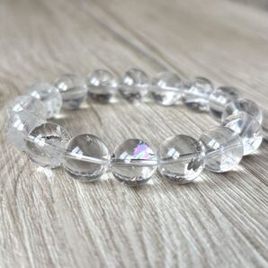 幸福に導く七色の虹/純天然クラックアイリスクォーツ/パワーストーンブレスレット