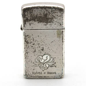 ZIPPO ジッポー SLIM スリム SPIRAL+HEART オイルライター 2002年製