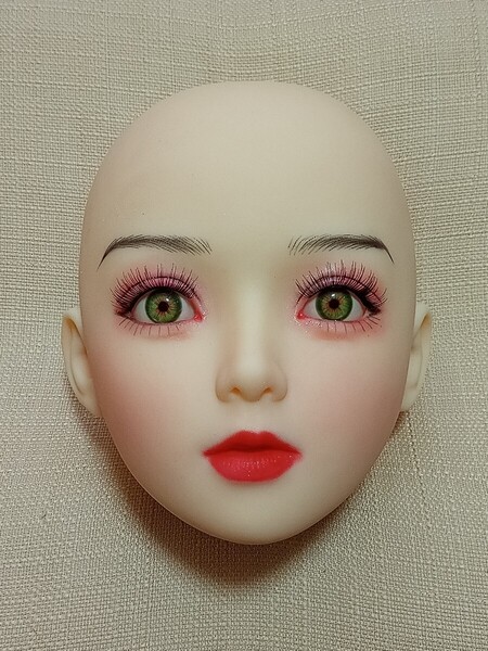 リアルドール用 ヘッド単体 ウィッグ&M16ボルト付 美形 【現物写真】