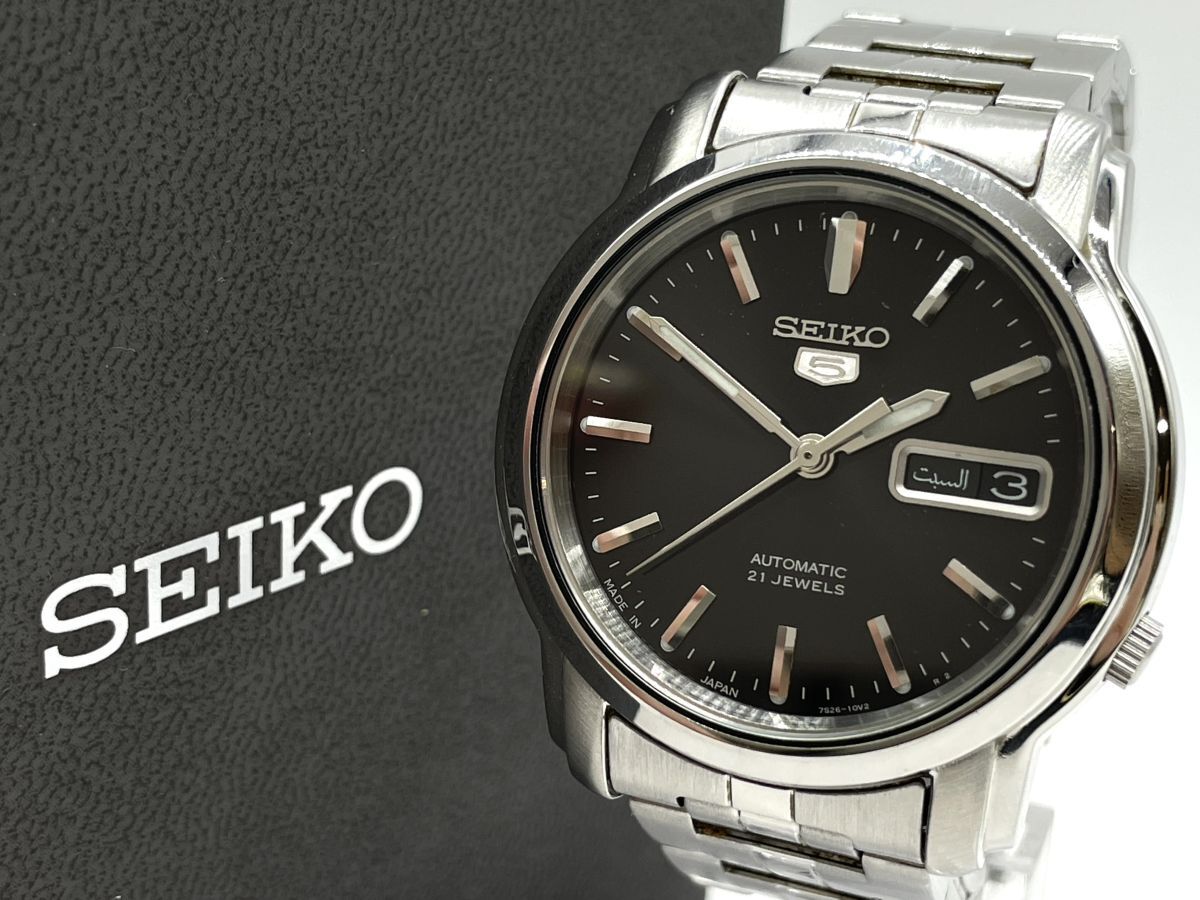 SEIKO 5 セイコー 5 自動巻き 7S26-04L4 メンズ腕時計 裏スケ 2025年最新】Yahoo!オークション -7s26-03の中古品・新品・未