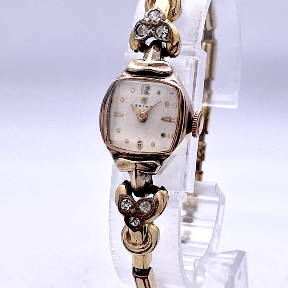 稼動 腕時計　SEIKO セイコー　ゴールド　手巻き式　レディース　H30 SEIKO - 【手巻き式】SEIKO Merit 14K GOLD レディース 腕の通販