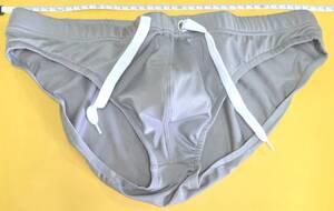 MEN'S SWIMWEAR Extra Pouch スイムウエア Gray 男性用 サイズ XL