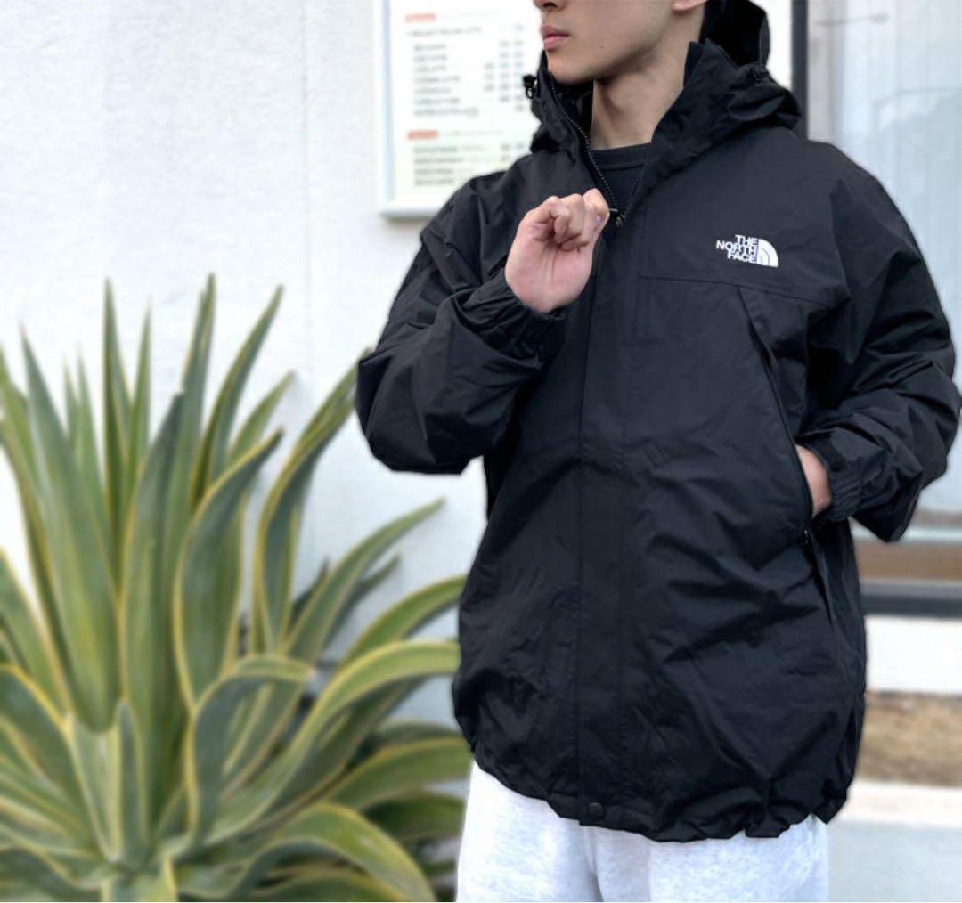 メンズLサイズ THE NORTH FACE ザノースフェイス スクープジャケット マウンテン ナイロン 黒 登山 トレッキング 防水 防風 撥水
