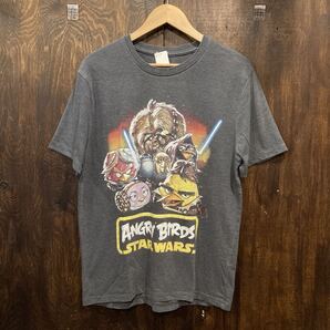アメリカ古着 Angry Birds × Star Wars Tシャツ グレー Sサイズ USA古着 ムービーT