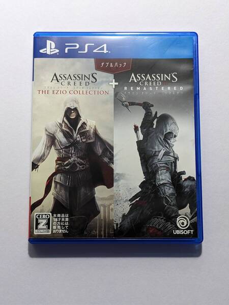 PS4 アサシンクリード エツィオ コレクション+アサシンクリード III リマスター ダブルパック ソフト UBI 中古