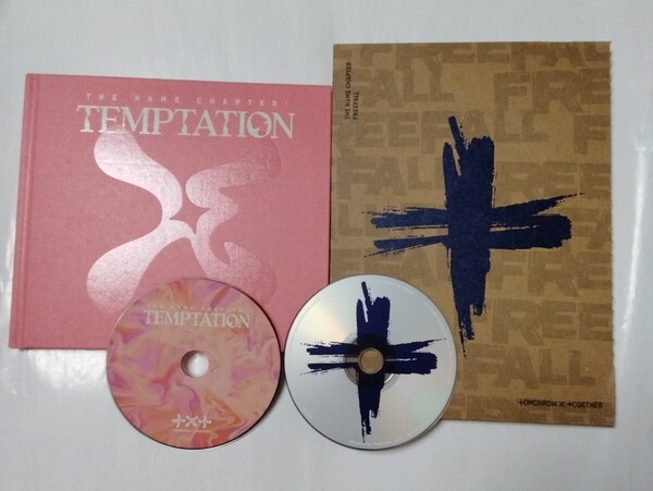 送料込み TXT TOMORROW X TOGETHER CD 2個セット 5thミニ ☆TEMPTATION☆ & 3集 ☆FREEFALL☆ 韓国盤 トゥバ K-POP