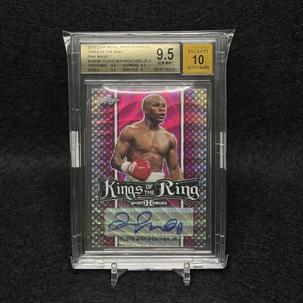 BGS9.5 2018 Leaf Metal Sports Heros Floyd Mayweather jr. メイウェザー 世界2枚限定 直筆サインカード auto RIZIN ボクシング 鑑定