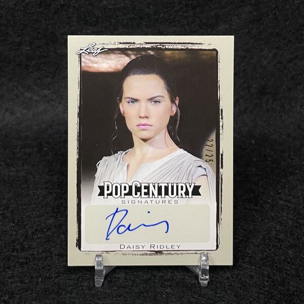 2017 Leaf Pop Century Daisy Ridley デイジーリドリー 直筆サインカード auto STAR WARS レイ topps 映画カード フォースの覚醒 劇中衣装
