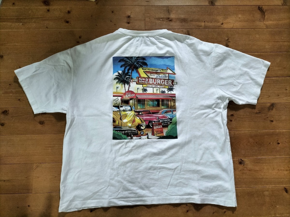 60' 70' アメリカ 風景 イラスト 白 XL ビッグサイズ 583 USA