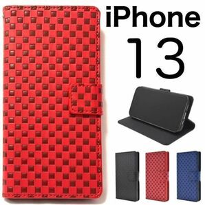 iPhone 13 アイフォン チェック柄 手帳型ケース/アイフォン スマホケース