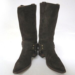 時価3万以上★JUDY ROTHSCHILD/ジュディーロスチャイルド★オールレザー/グッドイヤー/スエード/ウエスタンブーツ【37/23.5/暗茶】◆Y2@U13