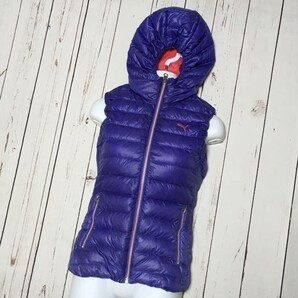 puma/プーマ★フード付き95%ダウンベスト【レディースS/ライトパープル】胸ロゴ刺繍/◆I38