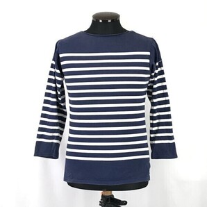 フランス製★セントジェームス/saint james★長袖カットソー/Tシャツ【Mens size -XS/紺×白/navy×white/ボーダー柄】Tops/Shirts◆BH166