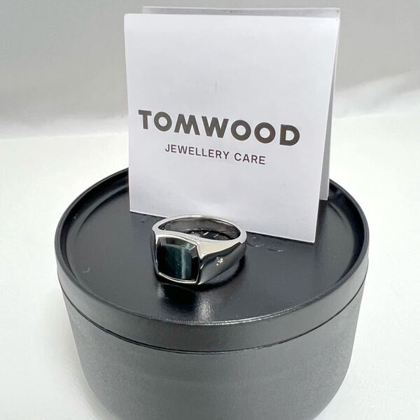 58 新品 TOMWOOD トムウッド Kay Ring Blue Hawk Eye ケイ リング ブルー ホークアイ TOM WOOD 指輪 シルバー 天然石 男性 クッション 石