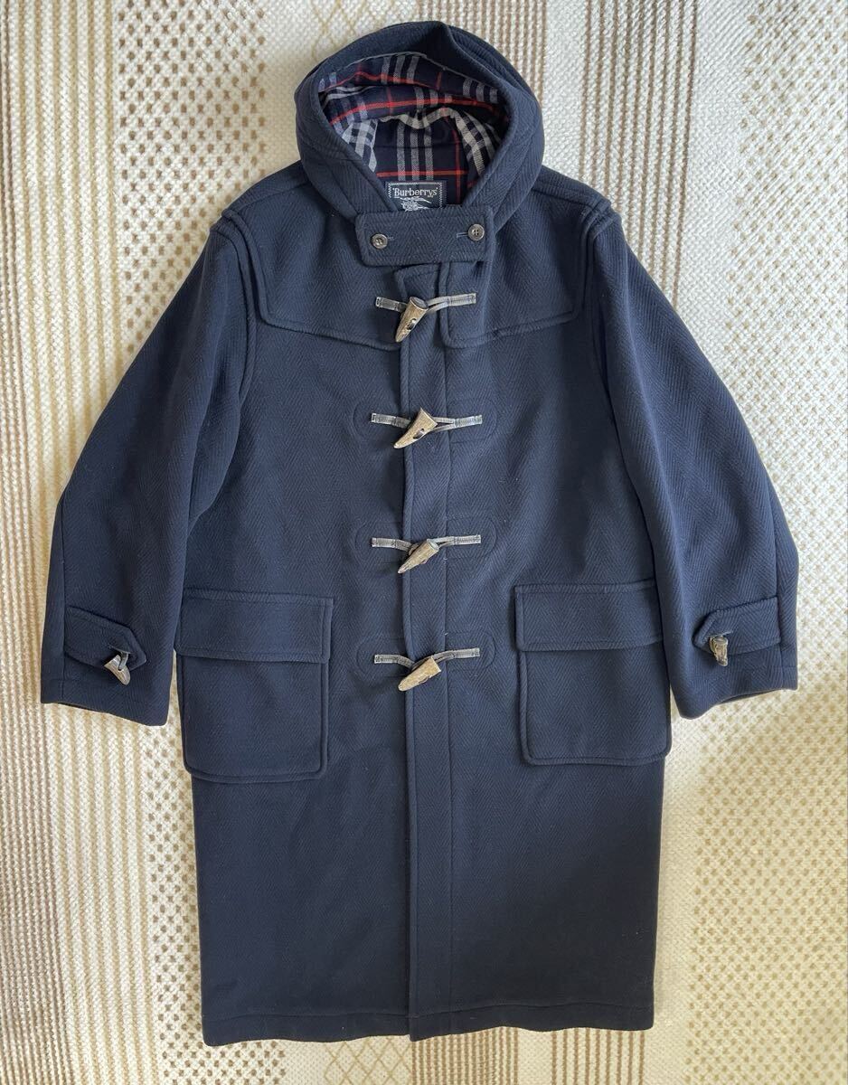 希少美品⭐BURBERRY バーバリーヘリンボーン ダッフルコート L ネイビー 2025年最新】Yahoo!オークション -バーバリー ダッフルコートの