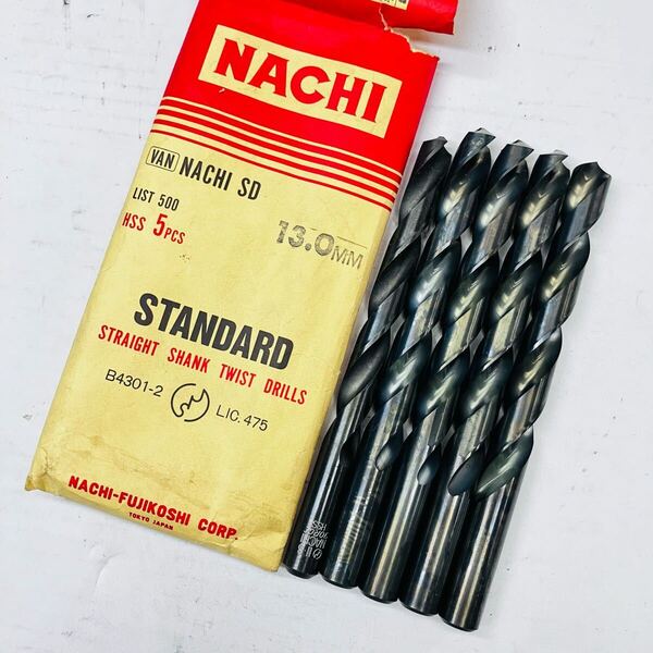 【11.8mm ×1本 13.0mm ×4本】保管品 未使用 NACHI ナチ 鉄工用ドリル ストレートドリル ドリルビット