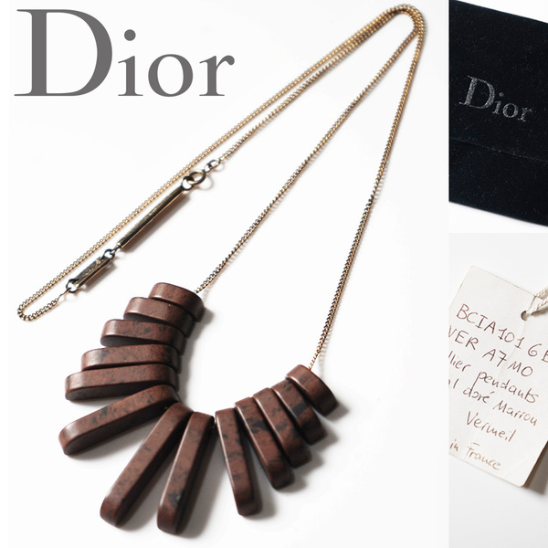 貴重■新品デッドストック【 DIOR HOMME ディオールオム 】エディスリマン期/不朽の名作/13連トップゴールドネックレス