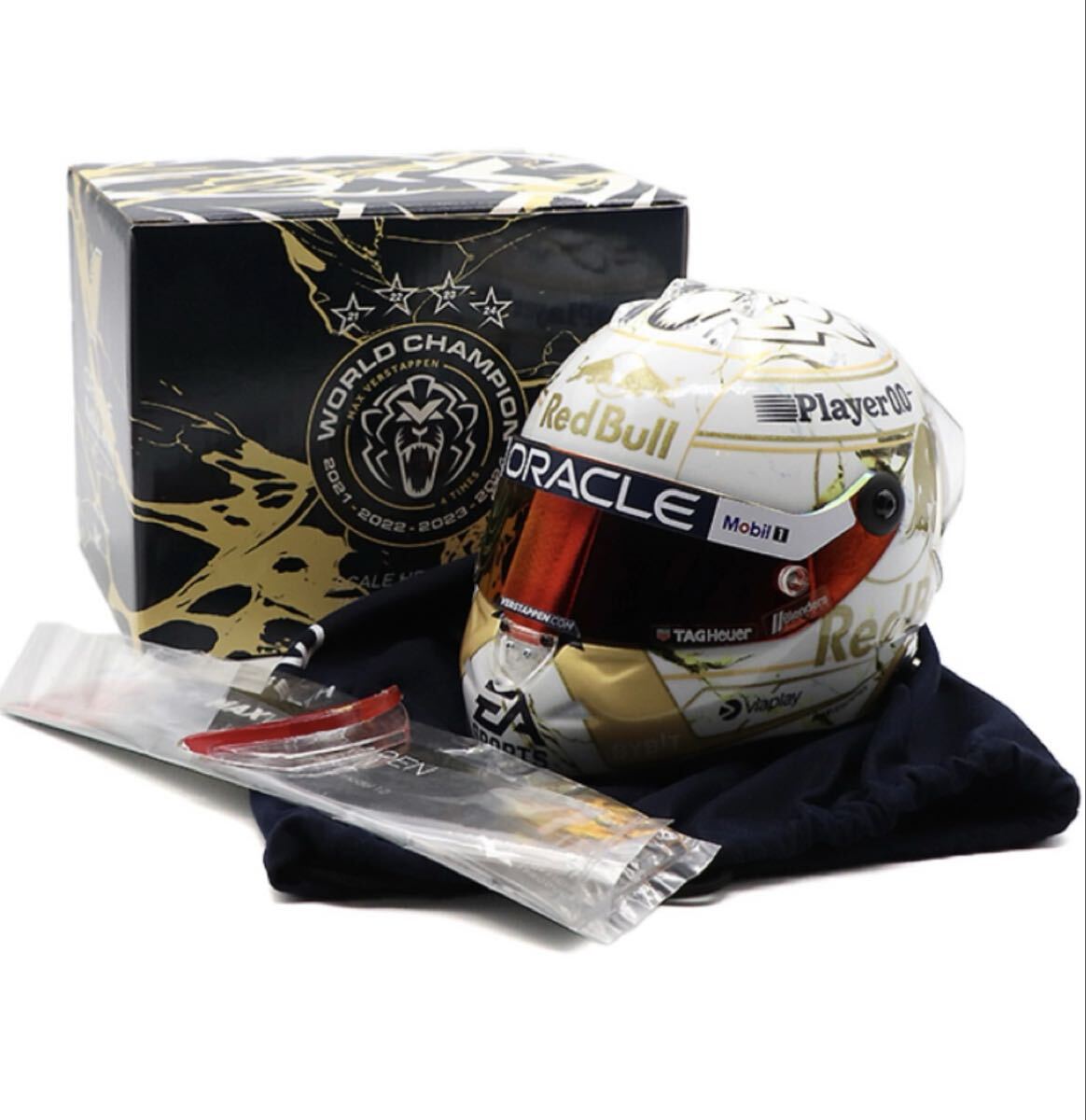 マックス　フェルスタッペン　サイン入り1/2ヘルメット　レッドブル限定品 マックス フェルスタッペン サイン入り1/2ヘルメット レッドブル