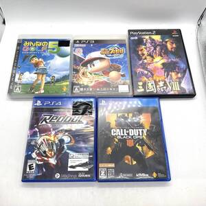 PS2 PS3 PS4 まとめ 5点 みんなのゴルフ パワフルプロ野球 三国志 Redout コールオブデューティ