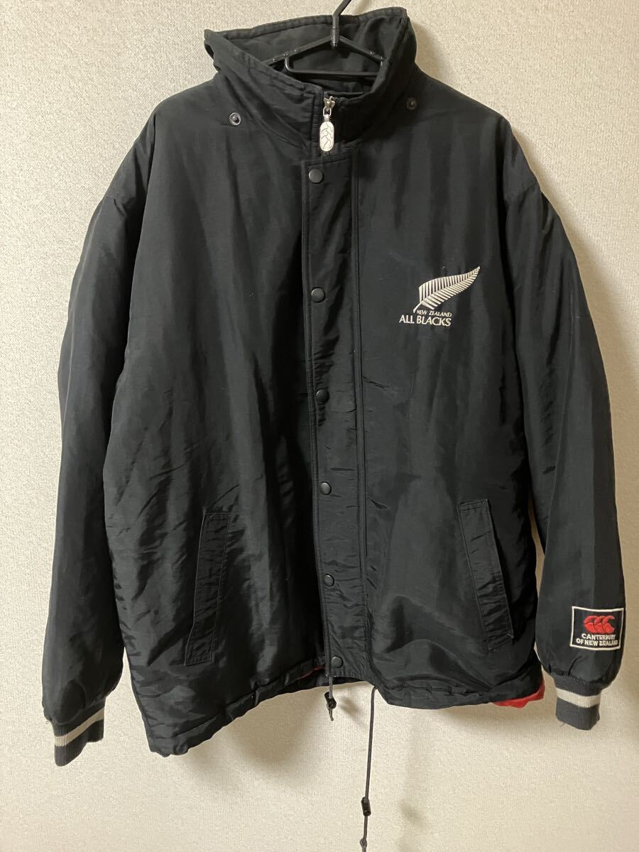 カンタベリー　オールブラックス　中綿オフィシャルジャケット　クリーニング済み 公式・アウトレット】アールプラストランスファージャケット