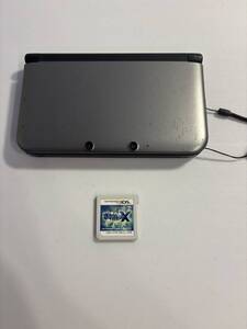 【動作確認済み】ニンテンドー 3DS LL 本体 グレー + ソフト「ポケモンX」付き