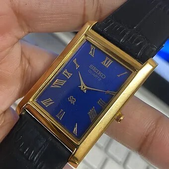 77:OH済★セイコー★海外限定品★クォーツ★アンティーク★腕時計★ヴィンテージ★メンズ★SEIKO 日本未発売 ブラック シルバー 送料無料