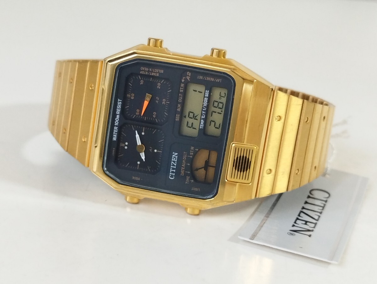 CITIZENサーモセンサー デッドストック(不動ジャンク)品 RECORD LABEL】サーモセンサー JG2126-69E クオーツ ユニ