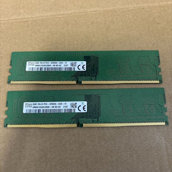 DDR4 8GB×2 16GB デスクトップ用メモリ SKhinix PC4-3200A-UC0-12