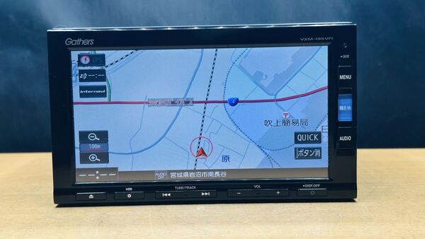 Gathers ホンダ メモリーナビ VXM-195VFi地図データ2021年チェックok フルセグ CD DVD SD audio iPOD USB APPLE CAR PLAY AUX BLUETOOTH