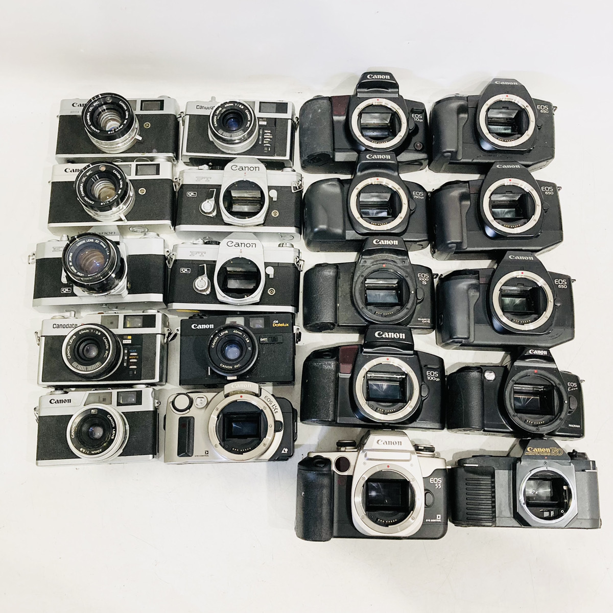 遺品整理Canon フィルムカメラ EOS1000s 望遠レンズ 全部5個セット 遺品整理Canon フィルムカメラ EOS1000s 望遠レンズ 全部5個