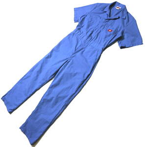 отличный!*Dickies Dickies 65/35 поли хлопок земля короткий рукав / летний комбинезон *36SHORT(S размер соответствует : рост 158 см до, необходимо длина вверх roll выше )
